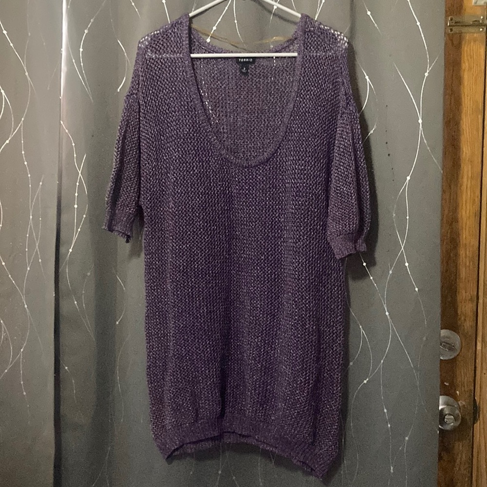 Torrid Purple Knit Sweater